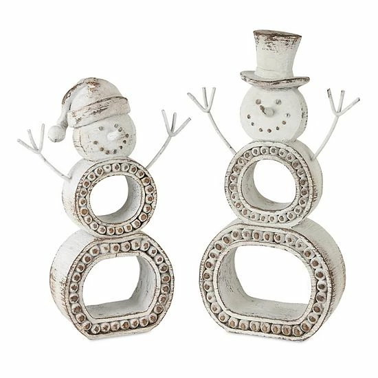Melrose Cut Out Snowman Table Decor 2-piece Set 3 Melrose Cut Out Snowman Table Decor 2-piece Set
