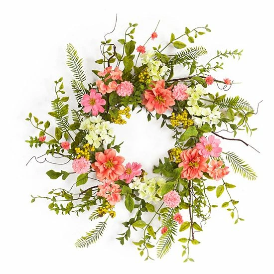 Melrose Artificial Cosmos & Berry Wreath 3 Melrose Artificial Cosmos & Berry Wreath