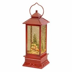 Melrose LED Snowman Family Christmas Snow Globe Lantern Table Decor