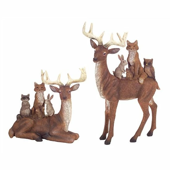 Melrose Artificial Woodland Friends Table Decor 2-piece Set 3 Melrose Artificial Woodland Friends Table Decor 2-piece Set