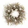 Melrose Artificial Cotton & Leaf Wreath 1 Melrose Artificial Cotton & Leaf Wreath -Melrose Sales Store unnamed file 143