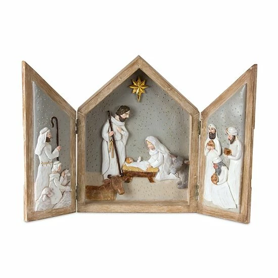 Melrose Nativity Box Christmas Table Decor 3 Melrose Nativity Box Christmas Table Decor