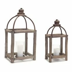 Melrose Openwork Lantern Floor Decor 2-piece Set