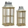 Melrose Windowpane Mixed Media Lantern Floor Decor 2-piece Set -Melrose Sales Store unnamed file 181