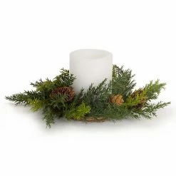 Melrose Artificial Arborvitae Candle Holder Table Decor 6-piece Set