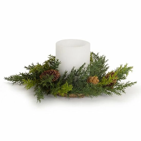 Melrose Artificial Arborvitae Candle Holder Table Decor 6-piece Set 3 Melrose Artificial Arborvitae Candle Holder Table Decor 6-piece Set