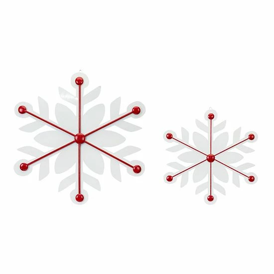 Melrose Snowflake Table Decor 2-piece Set 3 Melrose Snowflake Table Decor 2-piece Set