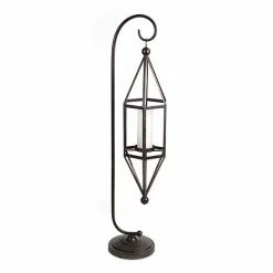 Melrose Geometric Hanging Lantern Floor Decor