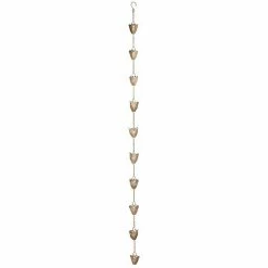 Melrose Bronze Finish Rain Chain Indoor / Outdoor Wall Decor 2-piece Set