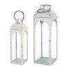 Melrose Distressed Arch Window Lantern Floor Decor 2-piece Set