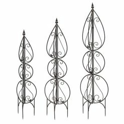 Melrose Scroll Indoor / Outdoor Trellis Floor Decor 3-piece Set