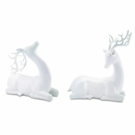 Melrose Modern Faux Reindeer Table Decor 2-piece Set 3 Melrose Modern Faux Reindeer Table Decor 2-piece Set