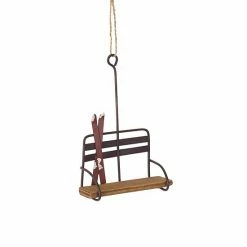 Melrose Woo Metal Ski Chair Ornament