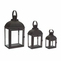 Melrose Classic Rectangular Lantern Table Decor 3-piece Set