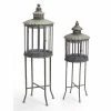 Melrose Cage Pedestal Lantern Floor Decor 2-piece Set -Melrose Sales Store unnamed file 260