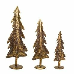 Melrose Metallic Tree Floor Decor 3-piece Set