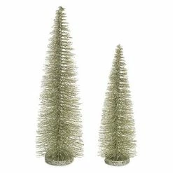 Melrose Glitter Bottle Brush Christmas Tree Floor Decor 8-piece Set