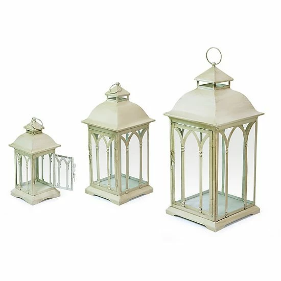 Melrose Archway Lantern Floor Decor 3-piece Set 3 Melrose Archway Lantern Floor Decor 3-piece Set