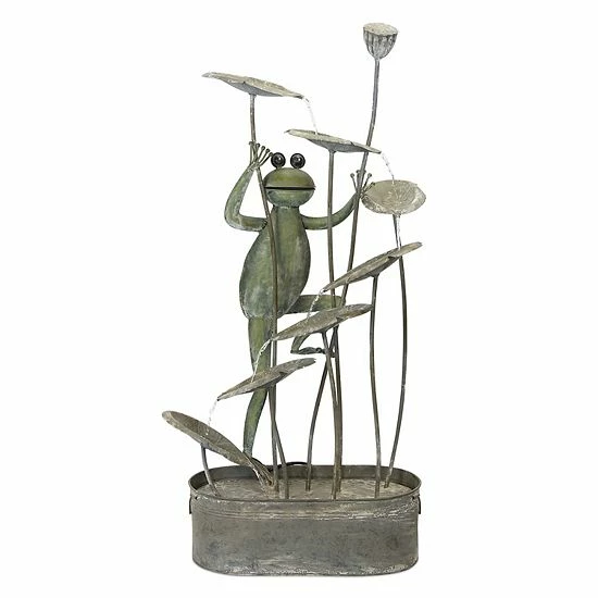 Melrose Frog Indoor / Outdoor Water Fountain Floor Decor 3 Melrose Frog Indoor / Outdoor Water Fountain Floor Decor
