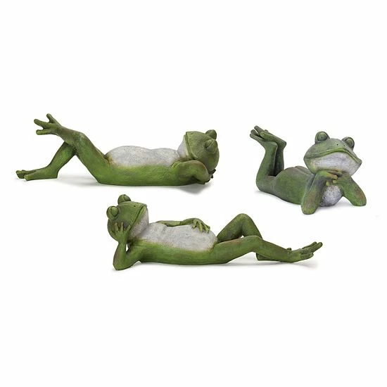 Melrose Frog Indoor / Outdoor Table Decor 3-piece Set 3 Melrose Frog Indoor / Outdoor Table Decor 3-piece Set