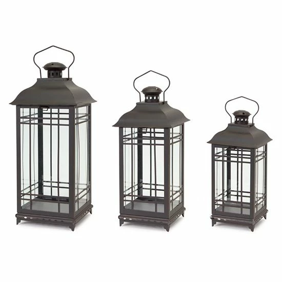 Melrose Lantern Table Decor 3-piece Set 2 Melrose Lantern Table Decor 3-piece Set