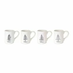 Melrose Tree Decorative Mug Table Decor 4-piece Set