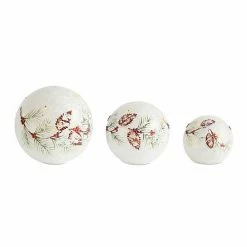 Melrose LED Pinecone Berry Globe Table Decor 3-piece Set