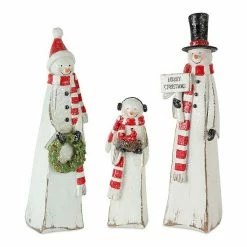 Melrose Snowman Family Table Decor 3-piece Set