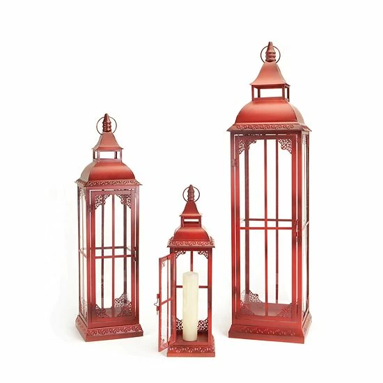 Melrose Lantern Table Decor 3-piece Set 2 Melrose Lantern Table Decor 3-piece Set