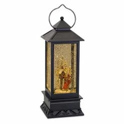 Melrose LED Bird House Sled Christmas Snow Globe Lantern Table Decor