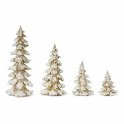 Melrose Metallic Tree Table Decor 4-piece Set