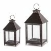 Melrose Dark Brown Lantern Floor Decor 2-piece Set 2 Melrose Dark Brown Lantern Floor Decor 2-piece Set -Melrose Sales Store unnamed file 67