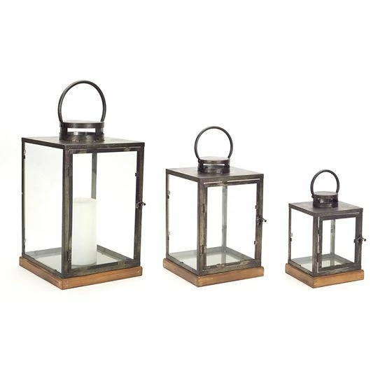 Melrose Lanterns Table Decor 3-piece Set 3 Melrose Lanterns Table Decor 3-piece Set