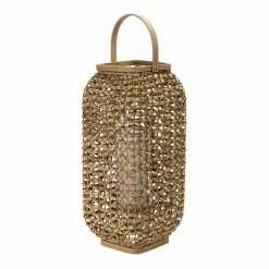 Melrose Wicker Tall Lantern Floor Decor