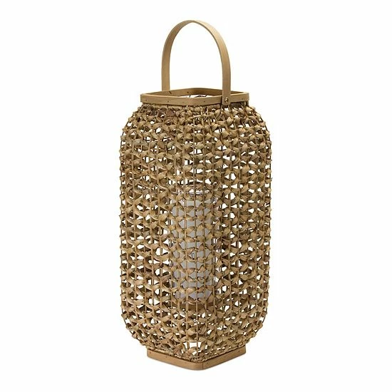 Melrose Wicker Tall Lantern Floor Decor 3 Melrose Wicker Tall Lantern Floor Decor