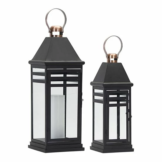 Melrose Classic Lantern Floor Decor 2-piece Set 3 Melrose Classic Lantern Floor Decor 2-piece Set