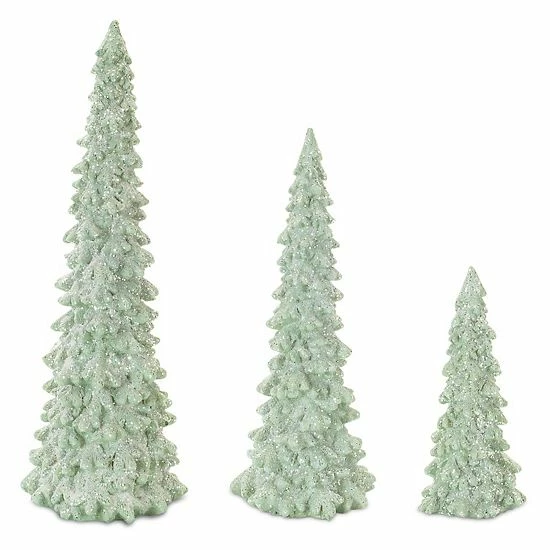 Melrose Frosted Artificial Christmas Tree Table Decor 3-piece Set 3 Melrose Frosted Artificial Christmas Tree Table Decor 3-piece Set