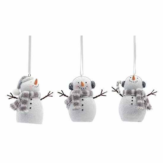 Melrose Snowman Ornament 6-Piece Set 3 Melrose Snowman Ornament 6-Piece Set