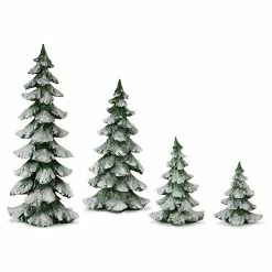 Melrose Frosted Tree Table Decor 4-piece Set